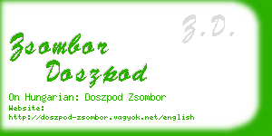 zsombor doszpod business card